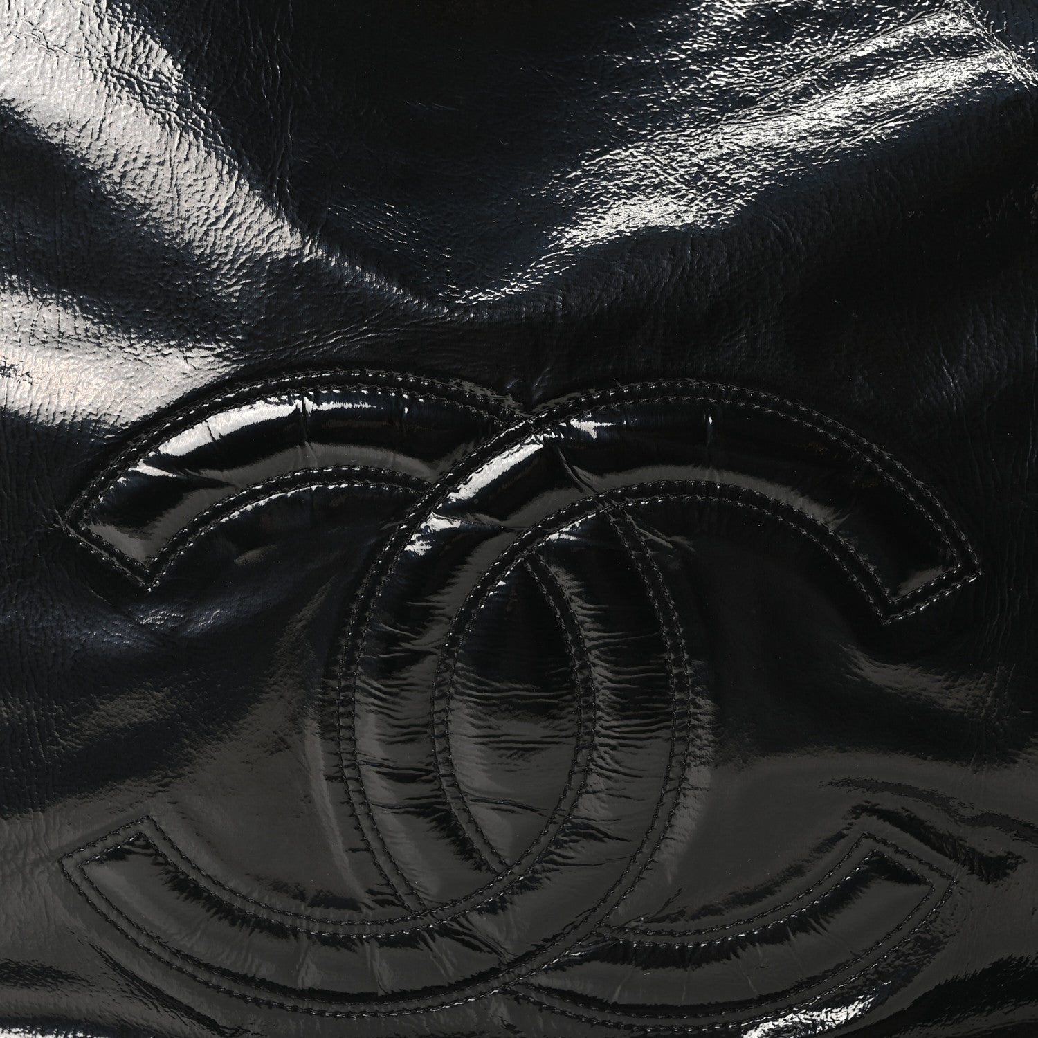 Chanel Vinyl XXL Rock and Chain Flap Black 7 of 9