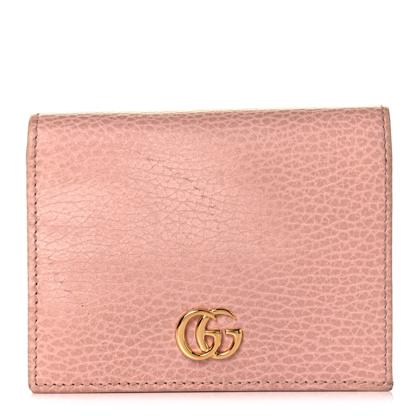 Dollar Calfskin GG Marmont Card Case Perfect Pink