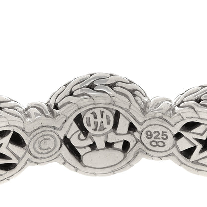 John Hardy Sterling Silver Pave Diamond Round Trio Station Bracelet 4 of 4