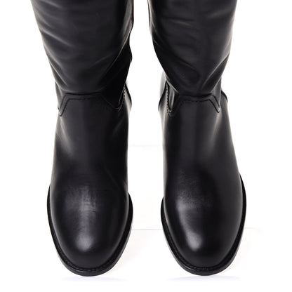 Chanel Calfskin Ascot Riding Boots 36.5 Black 5 of 11
