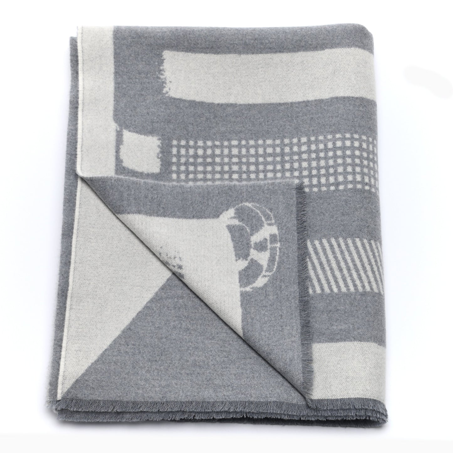 Wool Les Sangles Blanket Galet