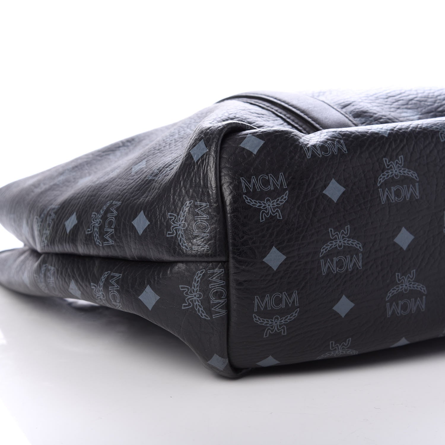 MCM Visetos Shopping Tote Black 7 of 9