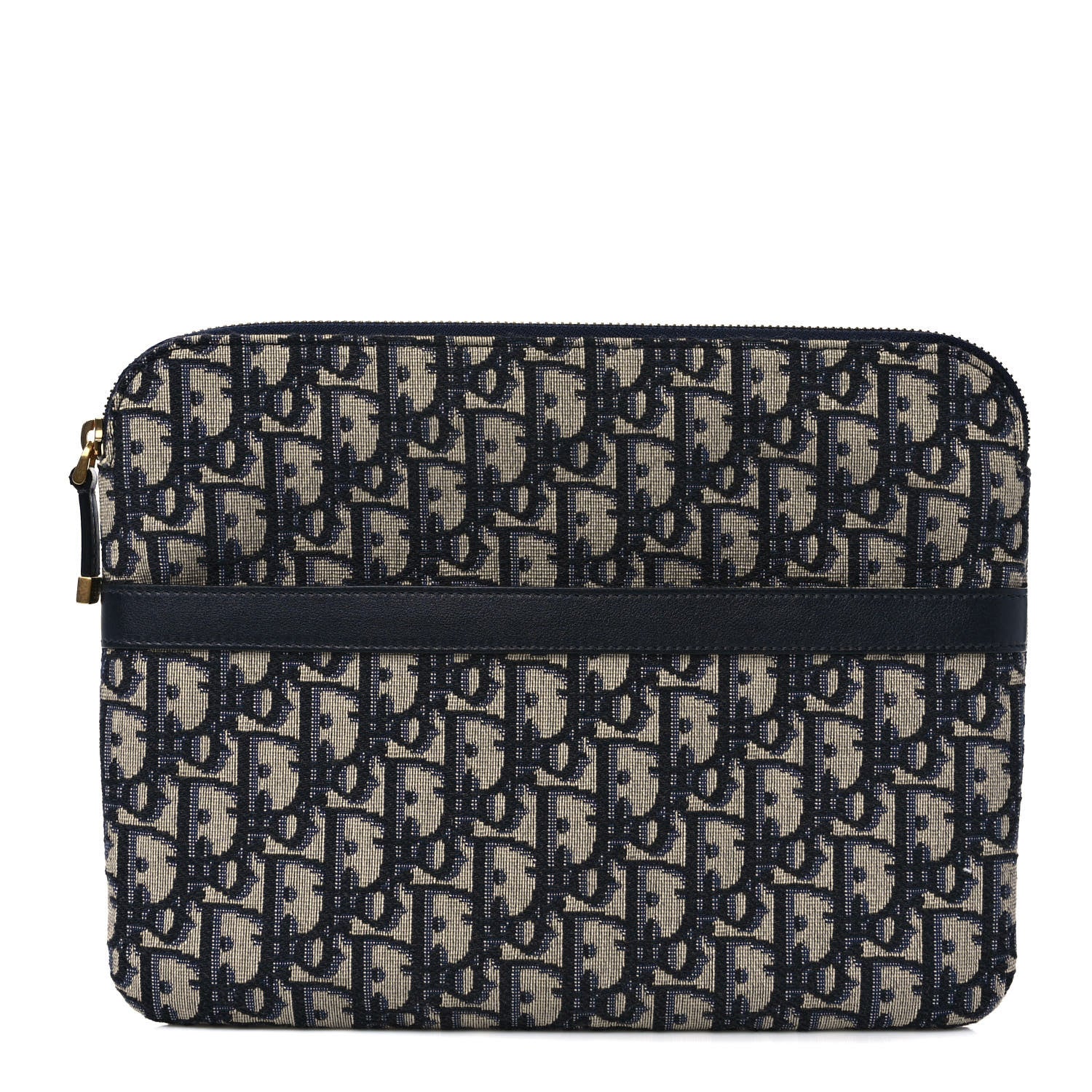 Christian Dior Oblique Pouch Clutch Blue 1 of 7