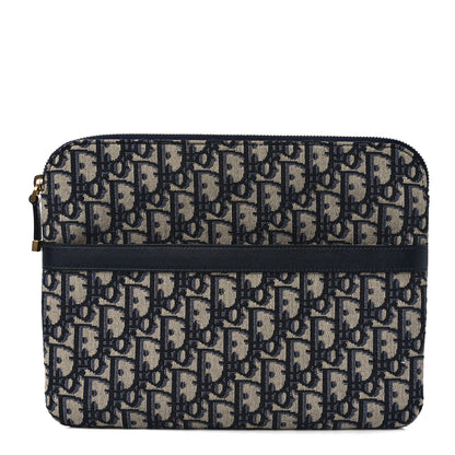 Christian Dior Oblique Pouch Clutch Blue 1 of 7