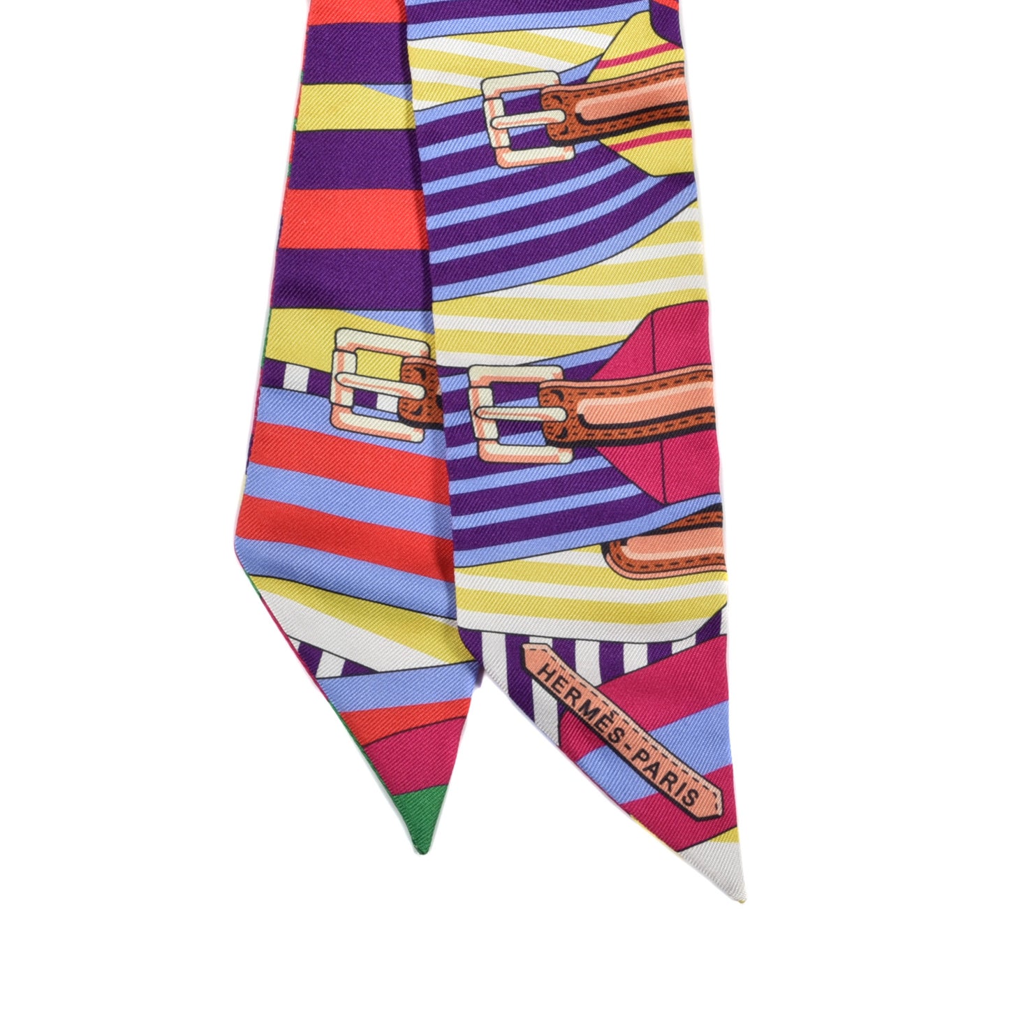 Silk Sangles Twilly Violet Rouge Vert