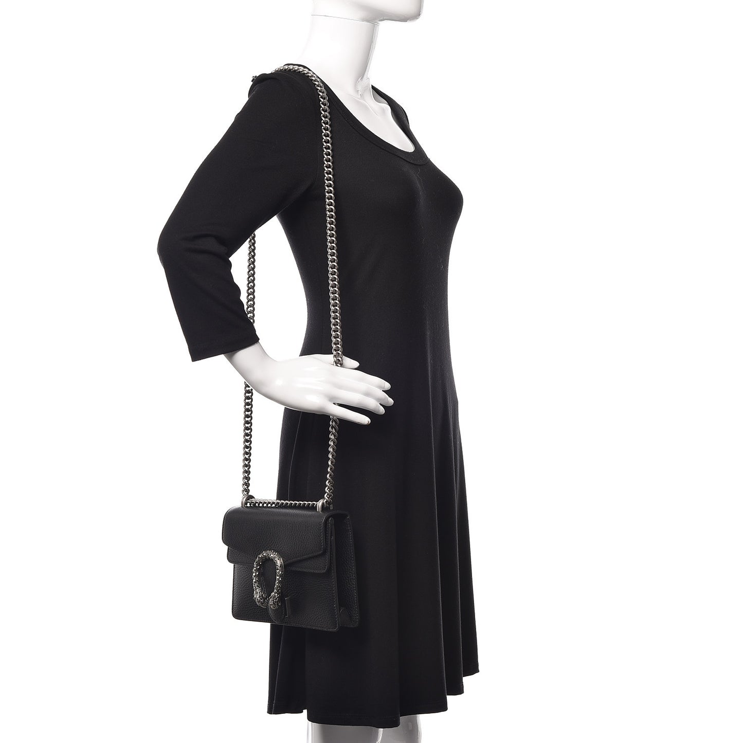 Calfskin Mini Dionysus Shoulder Bag Black