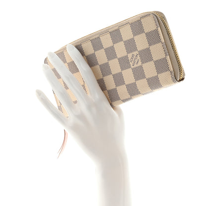 Louis Vuitton Damier Azur Clemence Wallet Rose Ballerine 2 of 7