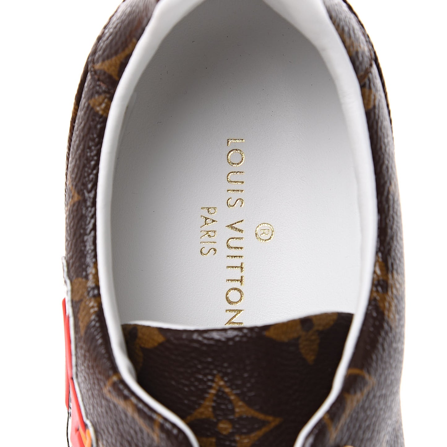 Calfskin Monogram LV Black Heart Sneakers 37 Cacao