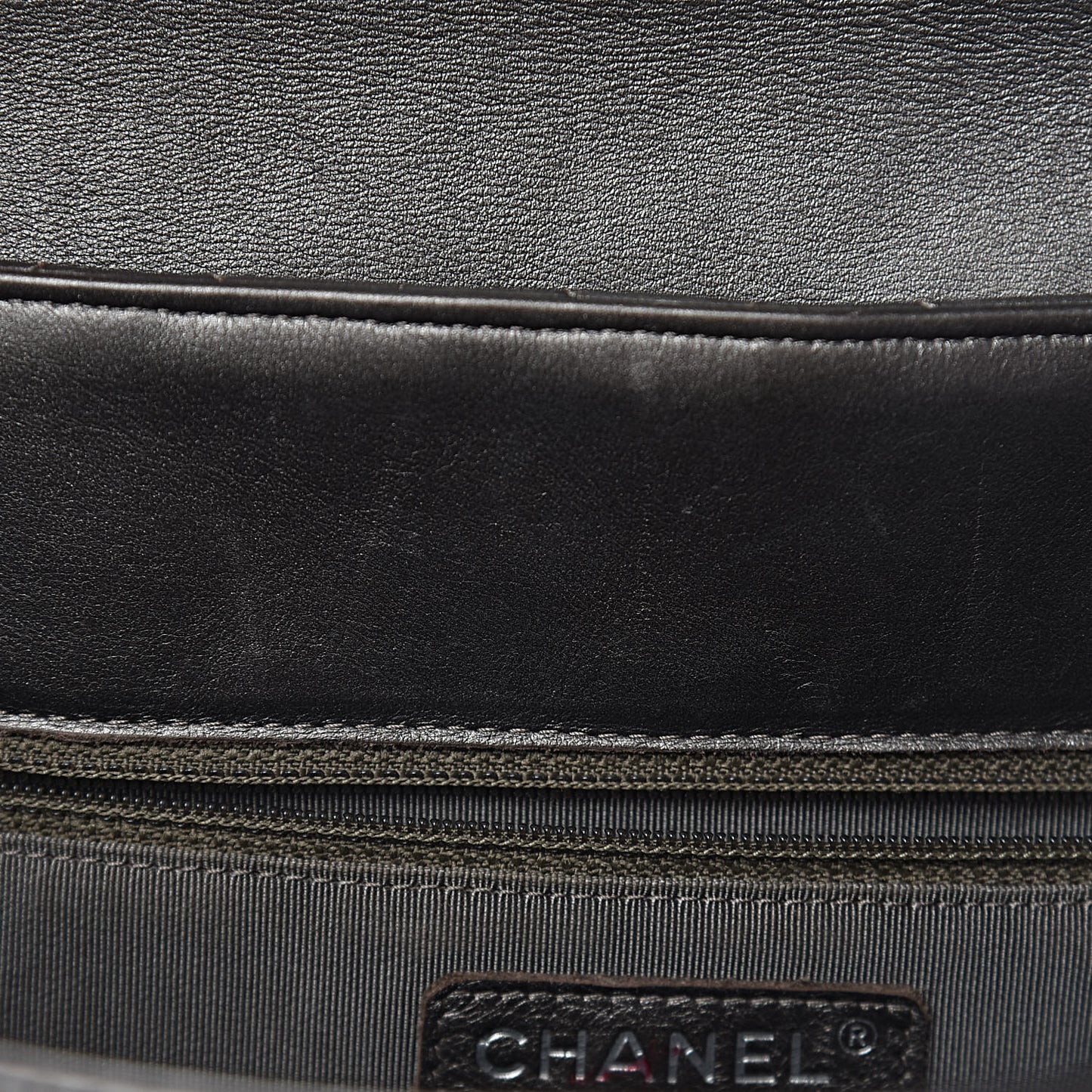 Metallic Calfskin Quilted Flap Tote Dark Silver