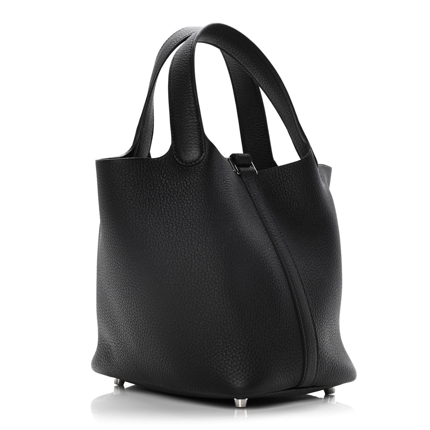 Taurillon Clemence Picotin Lock 18 PM Black