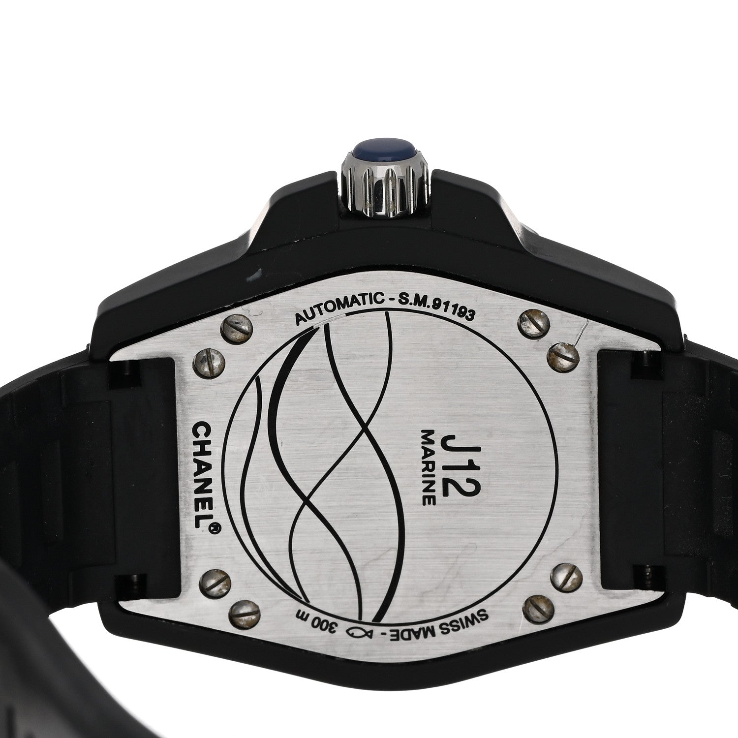 Chanel Stainless Steel Ceramic Rubber 38mm J12 Marine Automatic Watch Black 4 of 4