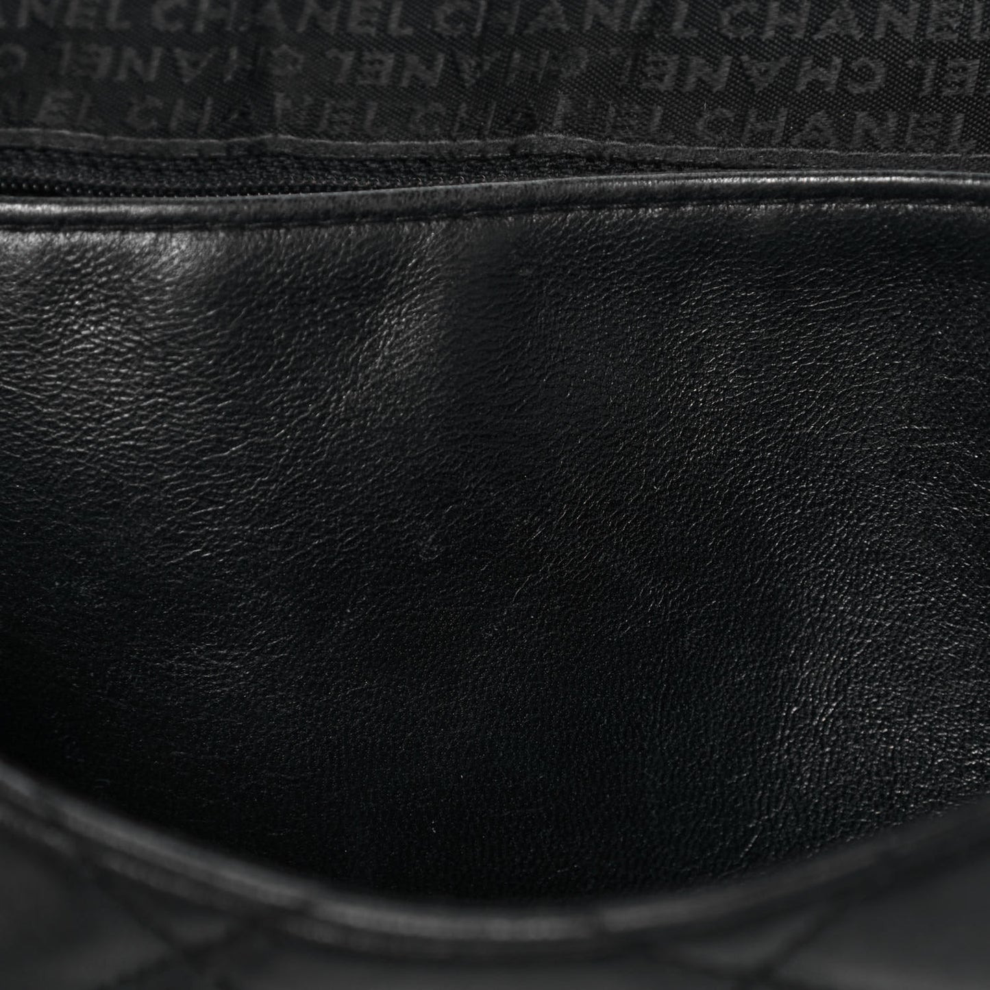 Calfskin Quilted Accordion Flap Black