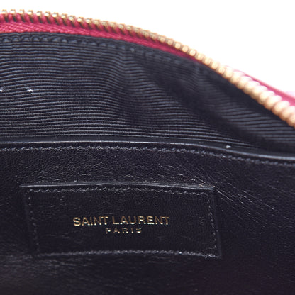 Saint Laurent Metallic Lambskin Classic Duffle Toy Pink 5 of 10