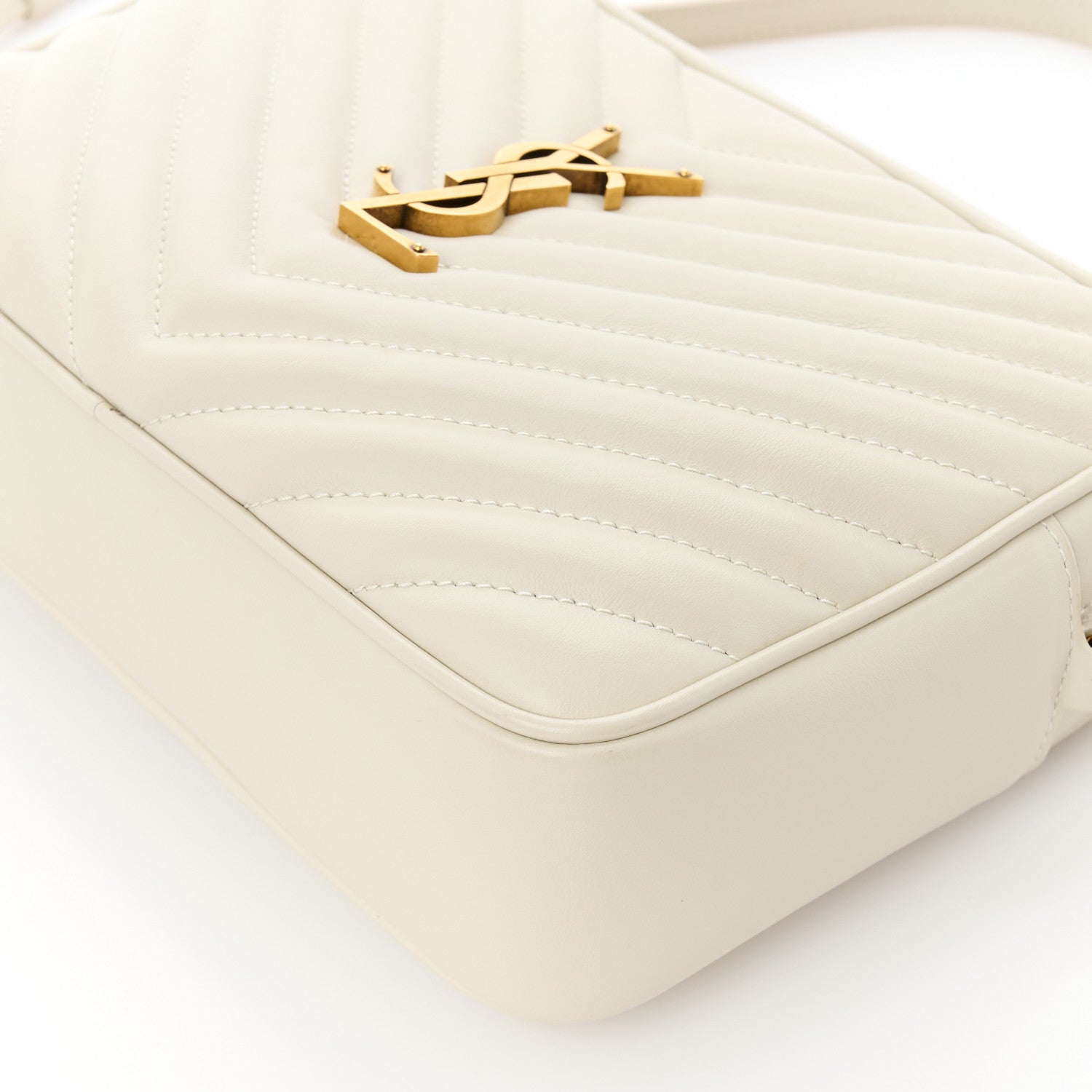 Saint Laurent Calfskin Matelasse Monogram Lou Camera Bag Crema Soft 10 of 10