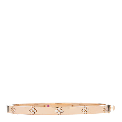 Roberto Coin 18K Rose Gold Diamond Narrow Love in Verona Bangle Bracelet 1 of 4