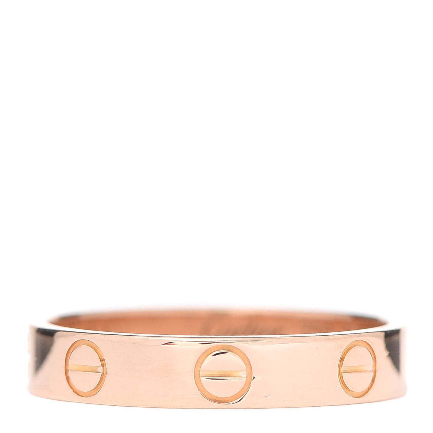 18K Pink Gold 3.5mm LOVE Wedding Band Ring 53 6.25