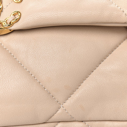 Chanel Lambskin Quilted Large 19 Flap Beige 15 of 18