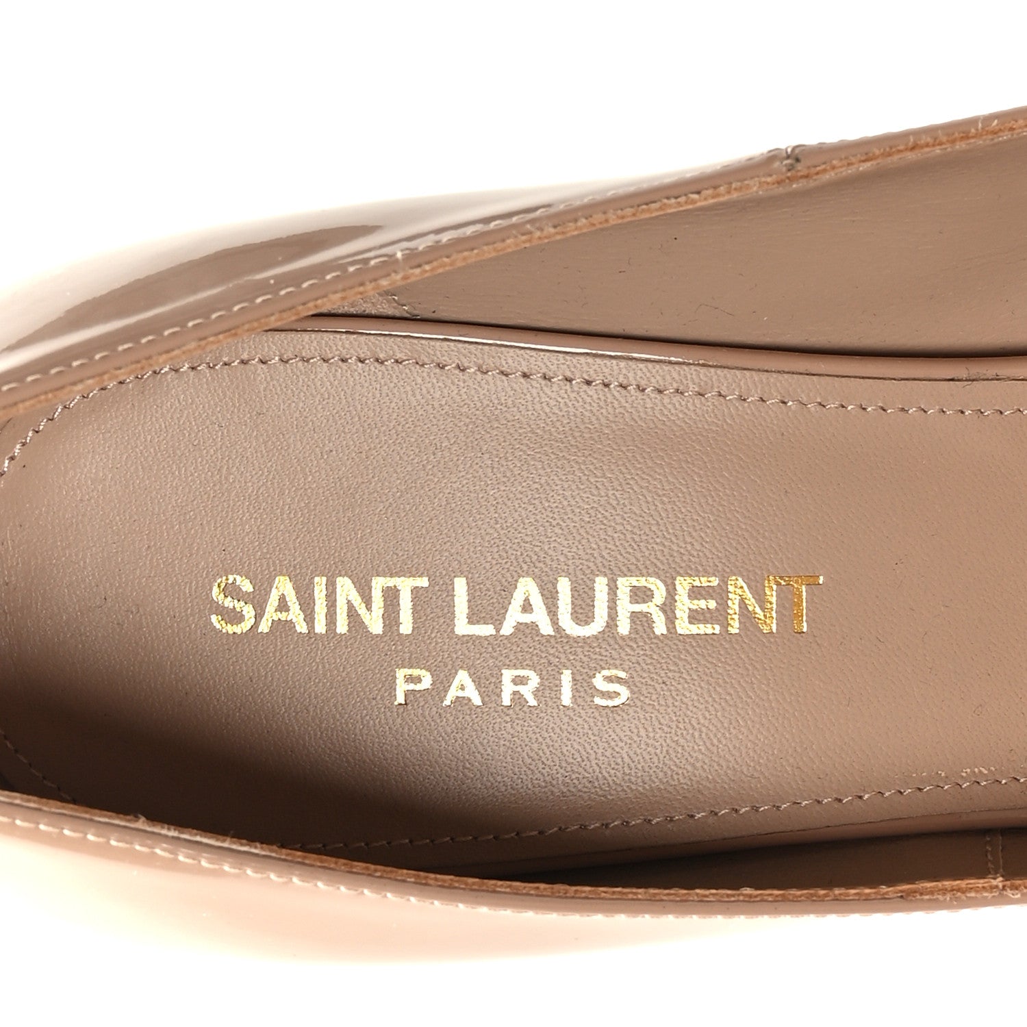 Saint Laurent Patent Calfskin Zoe 105 Pump 39.5 Nude 7 of 8