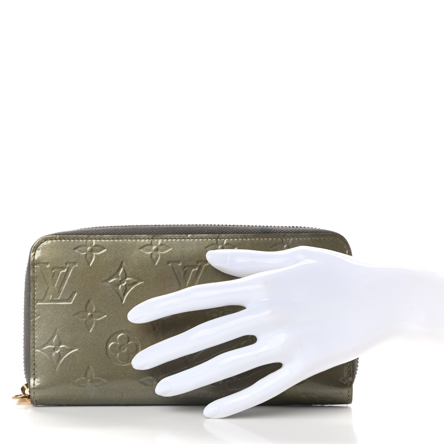 Louis Vuitton Vernis Zippy Wallet Gris Art Deco 2 of 8