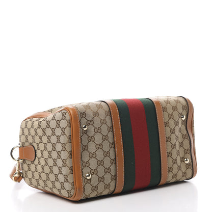 Gucci Monogram Vintage Web Medium Boston Tobacco 4 of 16