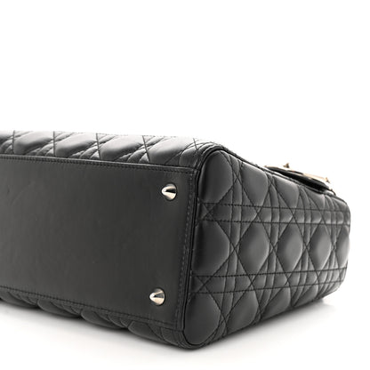 Christian Dior Lambskin Cannage Medium Lady Dior Black 10 of 11