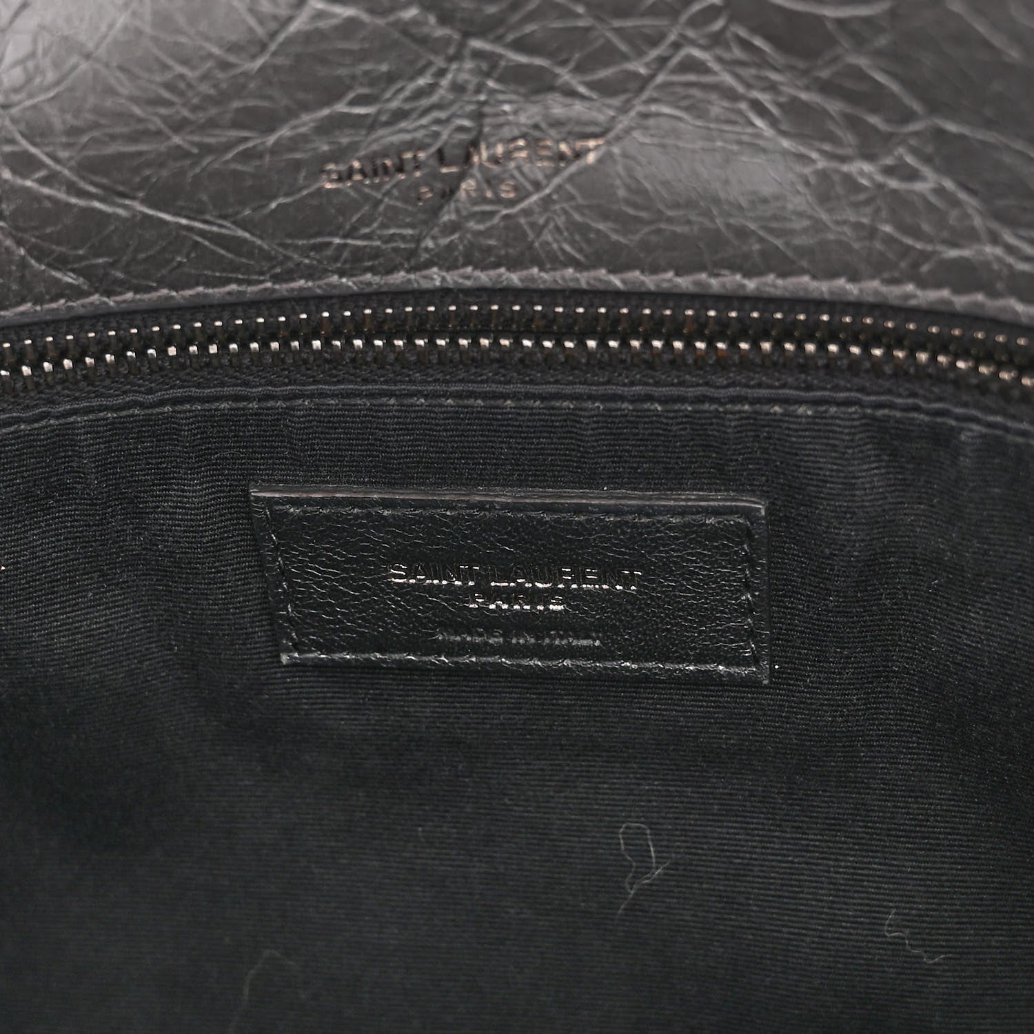 Saint Laurent Crinkled Calfskin Matelasse Monogram Medium Niki Chain Satchel Fog 6 of 11