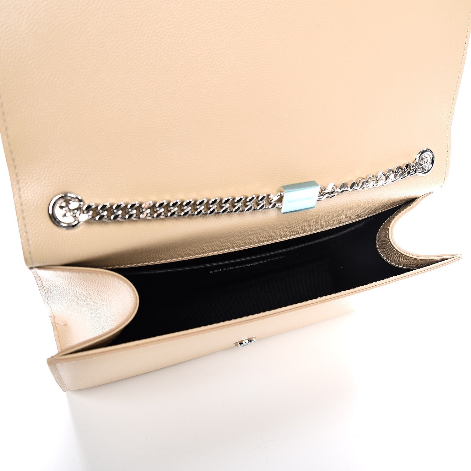 Saint Laurent Grain De Poudre Medium Monogram Kate Satchel Nude Powder 5 of 12