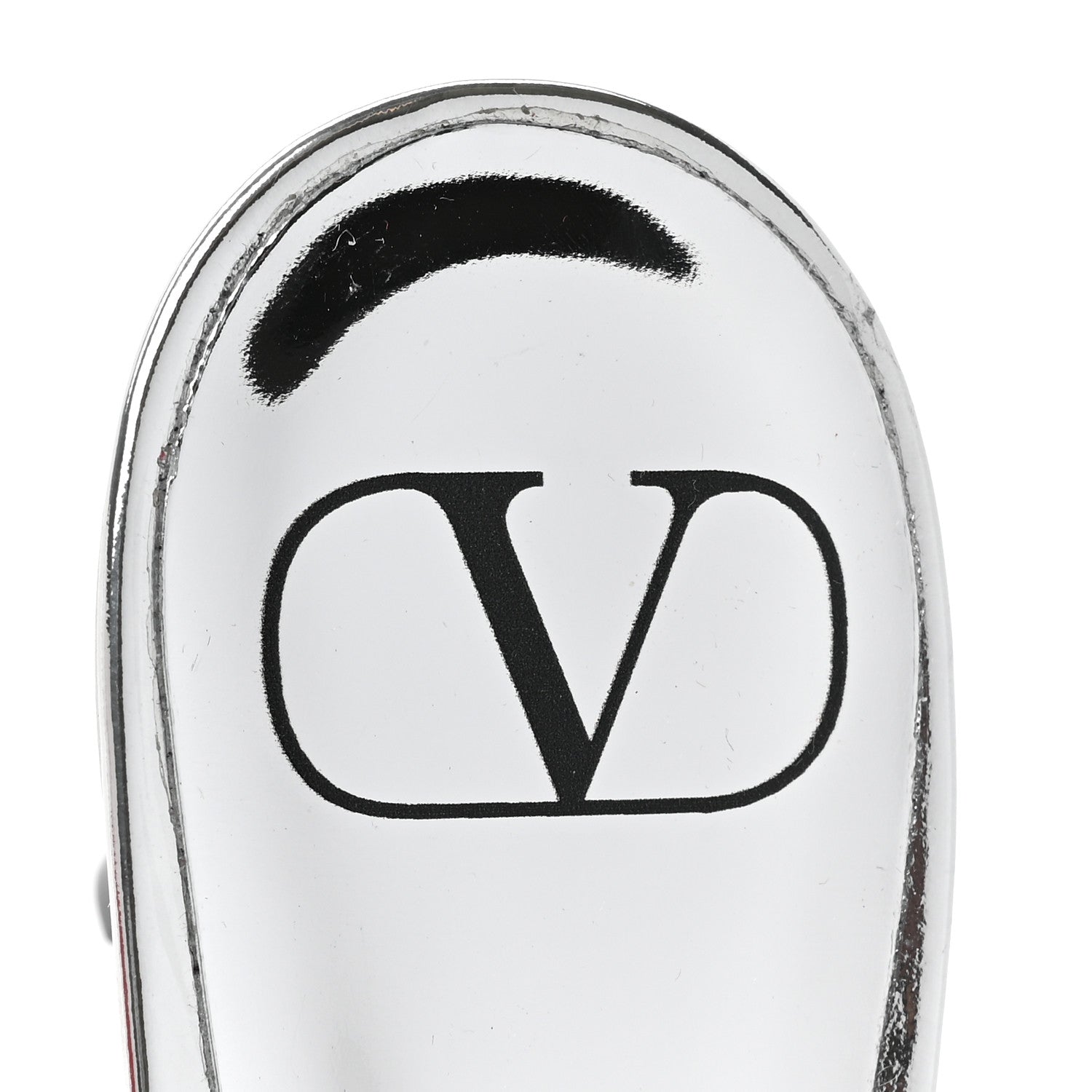 Valentino Garavani Calfskin Monochrome Roman Stud Ankle Strap 80mm Pumps 38 Silver 7 of 10