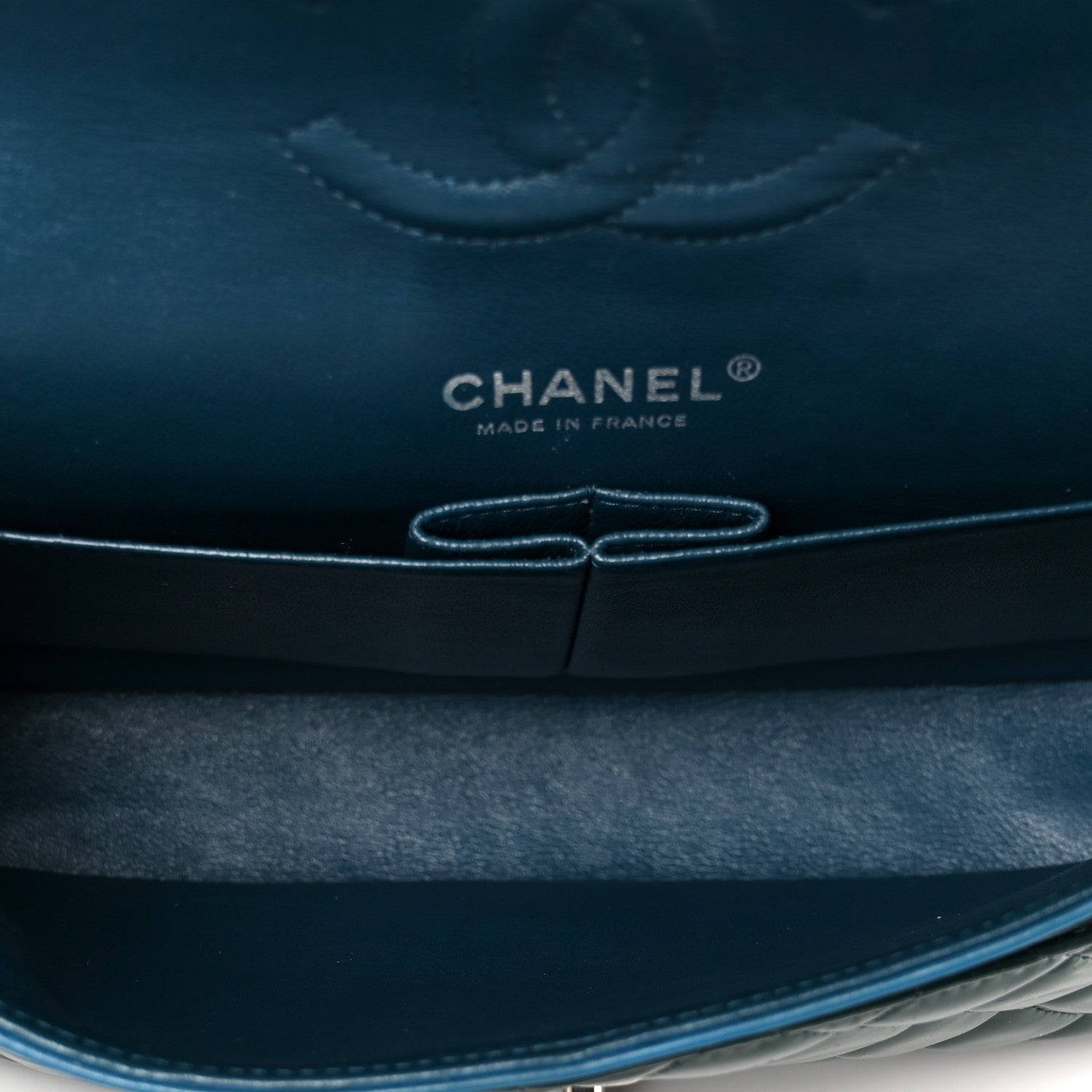 Chanel Patent Quilted Medium Double Flap Blue 5 of 12
