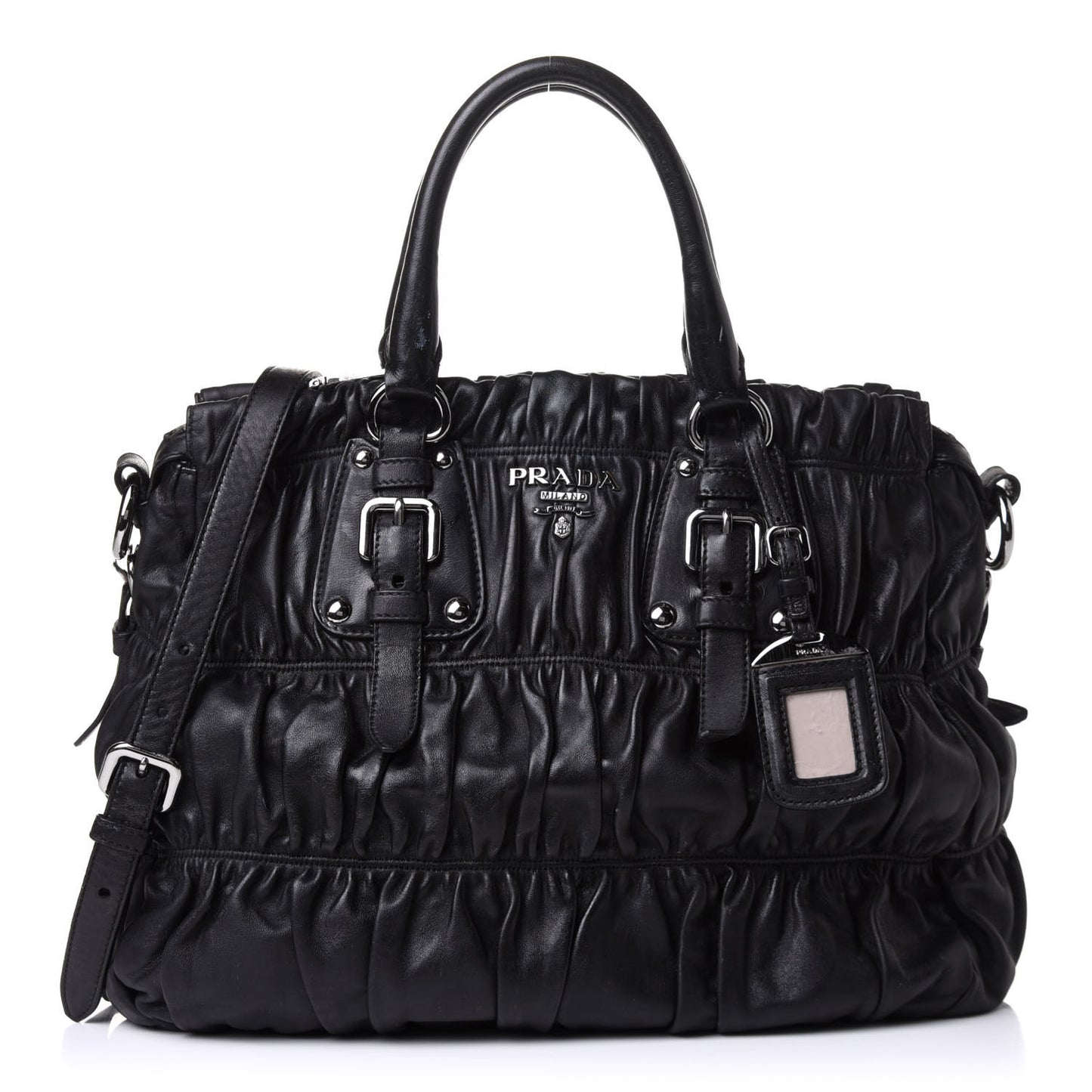 Nappa Gaufre Tote Black