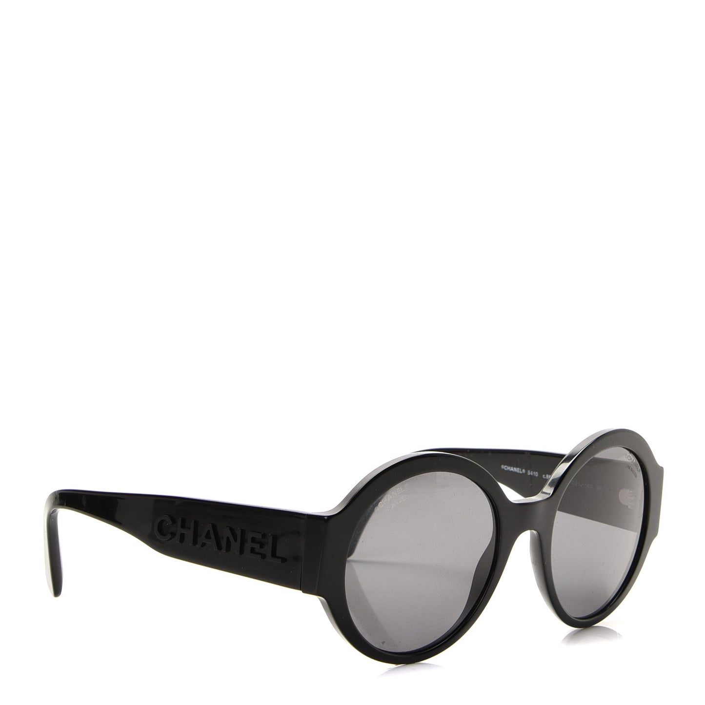 Acetate Polarized Round Sunglasses 5410 Black