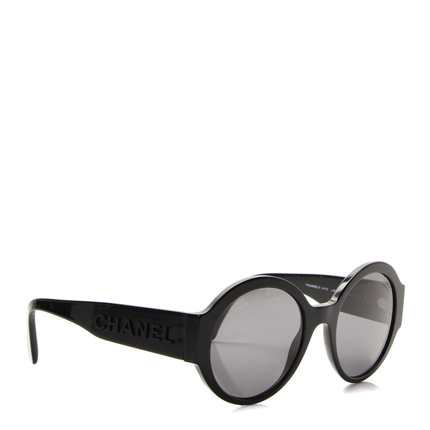 Chanel Acetate Polarized Round Sunglasses 5410 Black 2 of 6