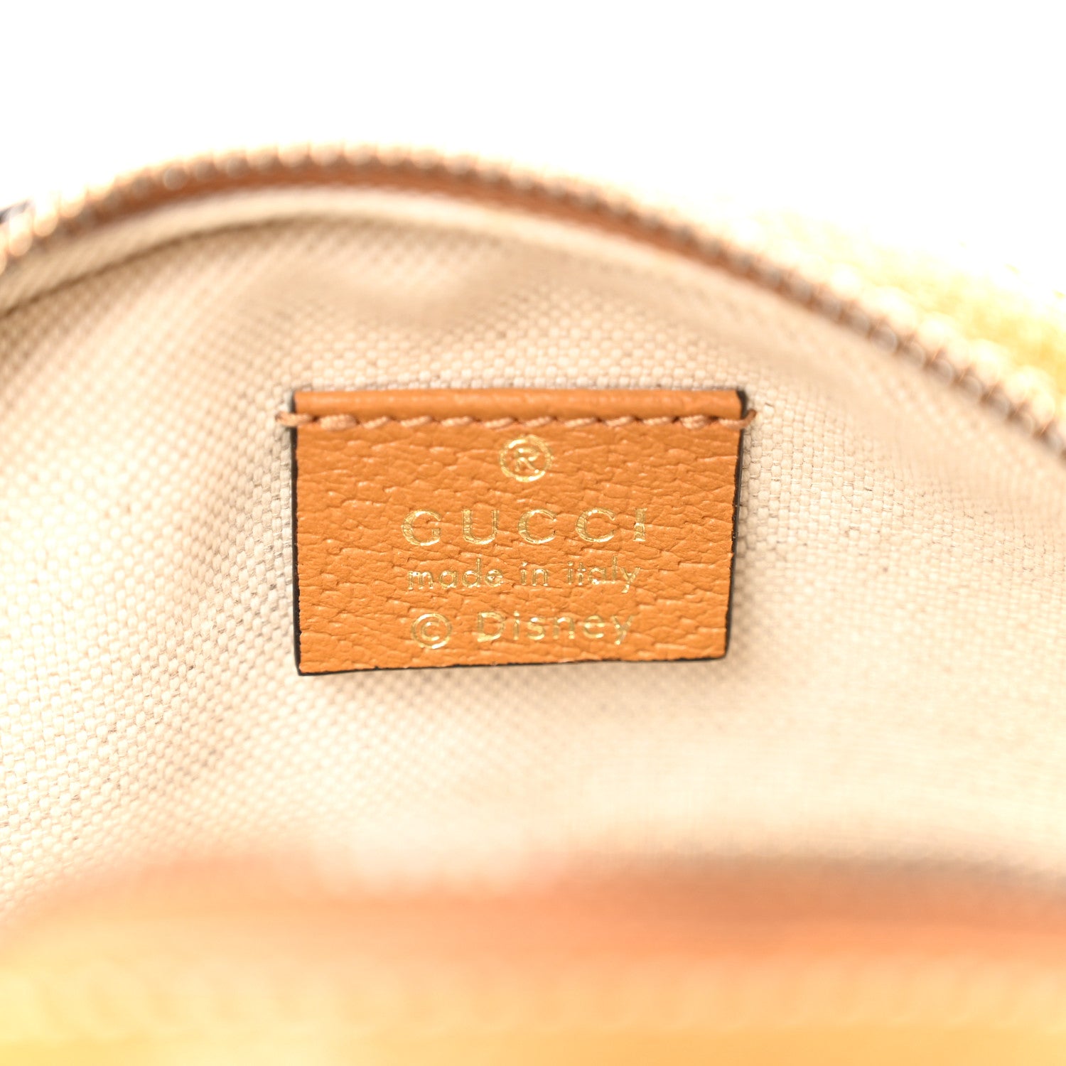 Gucci X DISNEY Mini Vintage GG Supreme Monogram Mickey Mouse Round Shoulder Bag Beige Vintage Sun Oil 6 of 10