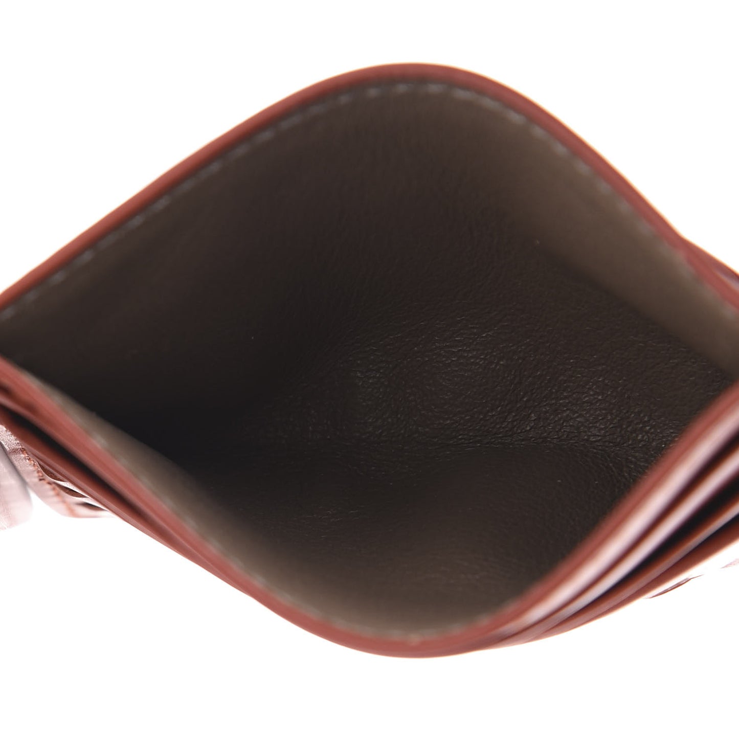Nappa Intrecciato VN Card Case Rust