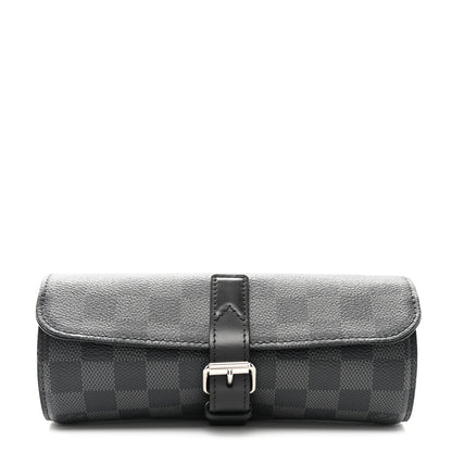 Louis Vuitton Damier Graphite 3 Watch Travel Case 1 of 7