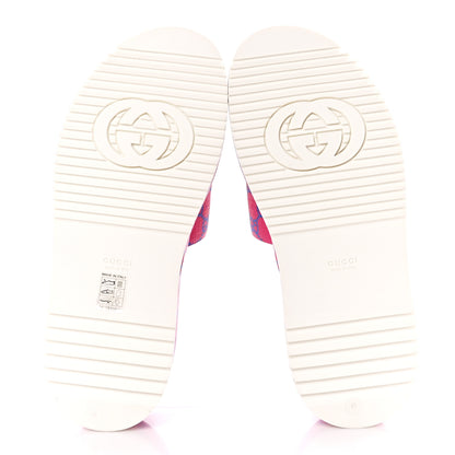 Gucci GG Supreme Joy Monogram Angelina Platform Slide Sandals 41 Fuxia Blue 5 of 10