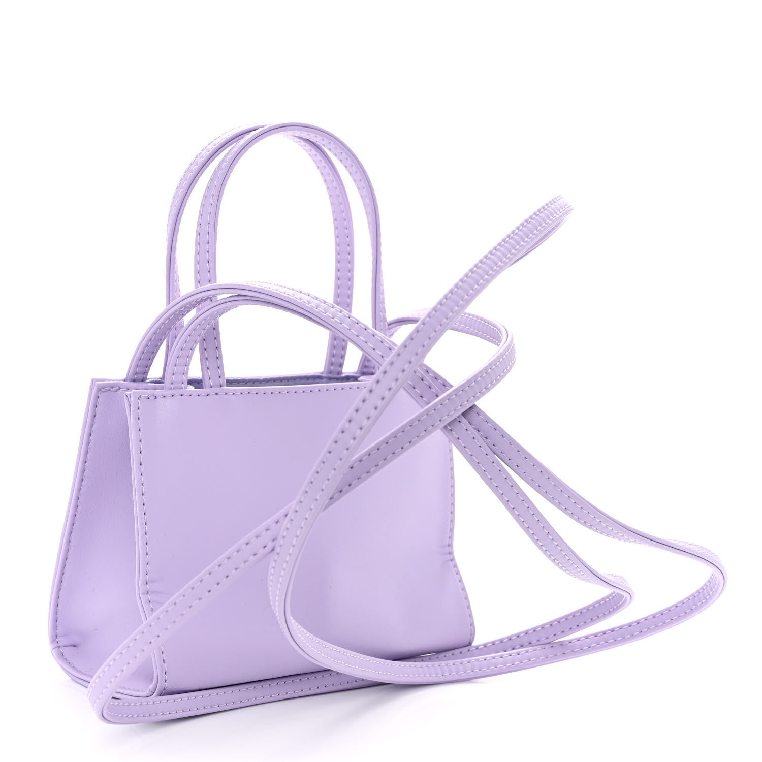 Telfar Vegan Leather Small Shopping Bag Lavender 3 of 9