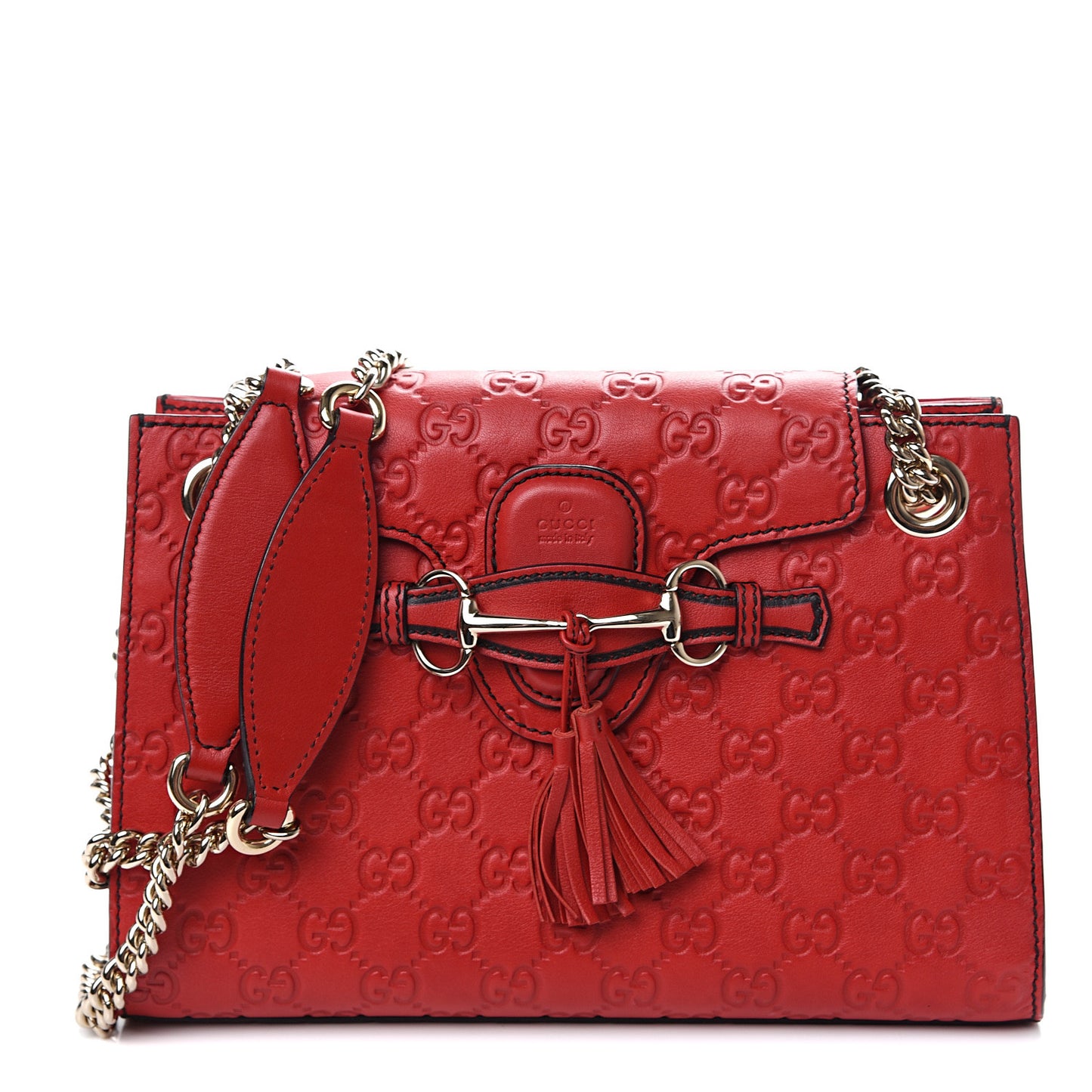 Guccissima Small Emily Shoulder Bag Red
