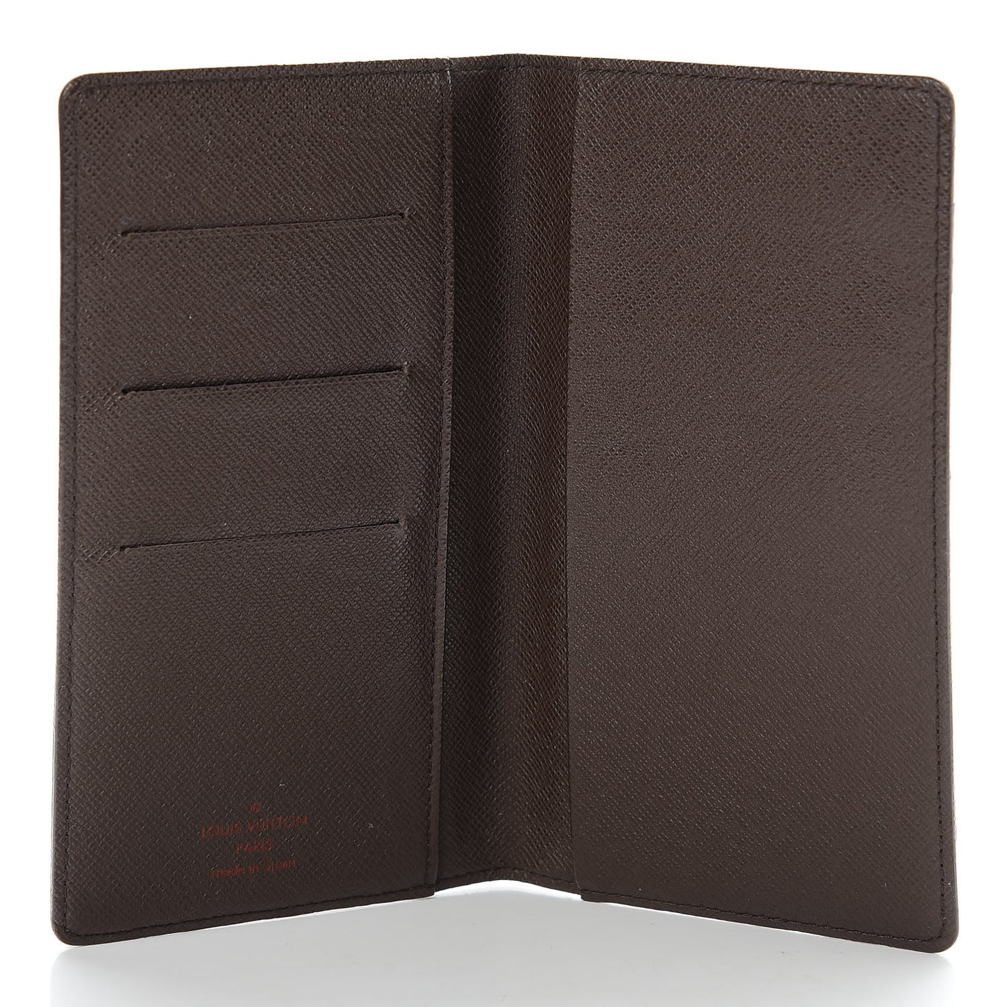 Damier Ebene Checkbook Cover Wallet