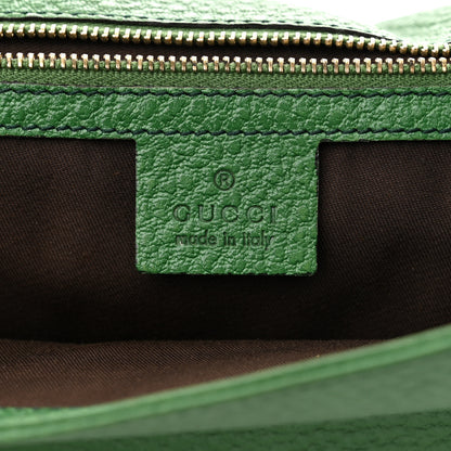 Gucci Pebbled Calfskin Web Blondie Hobo Green 6 of 10