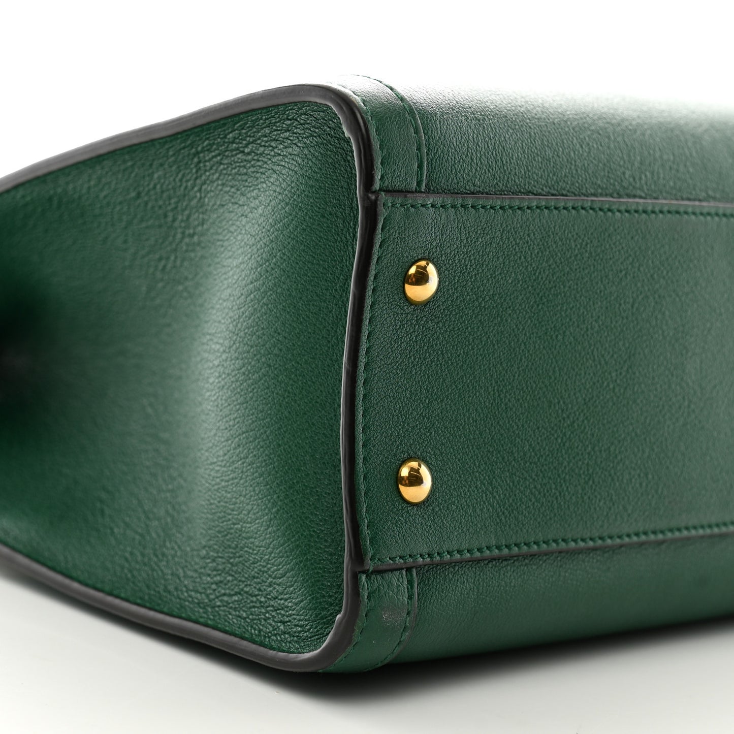 Wonka Grain Calfskin Small Diana Tote Bag Green Yellow Fluo