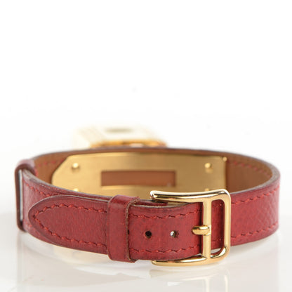 Hermes Stainless Steel Courchevel 20mm Kelly Cadena Quartz Watch Rouge 10 of 13
