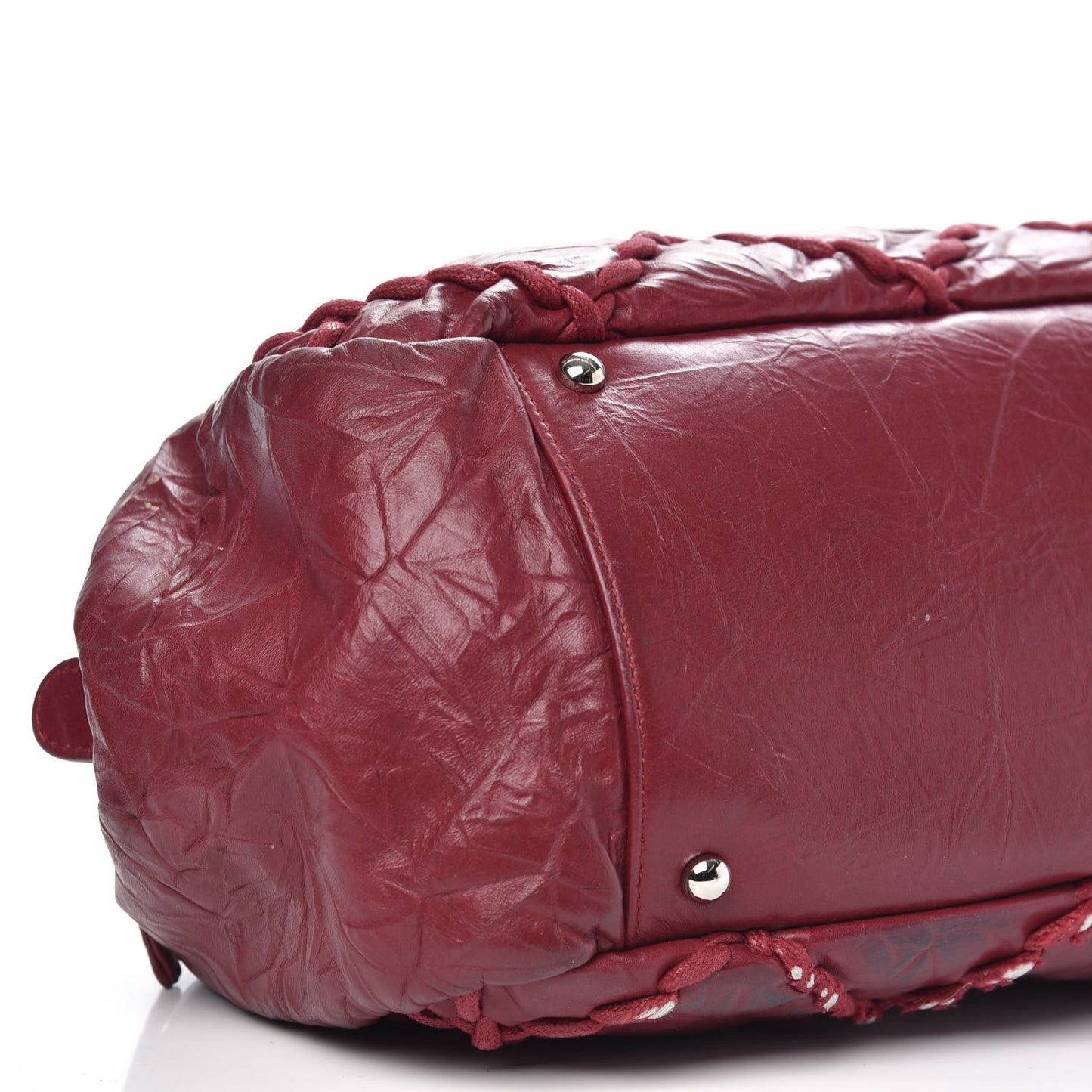 Calfskin Ultra Stitch Bowler Red