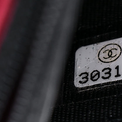 Chanel Shiny Aged Calfskin Quilted CC Wallet On Chain WOC Black 8 of 12