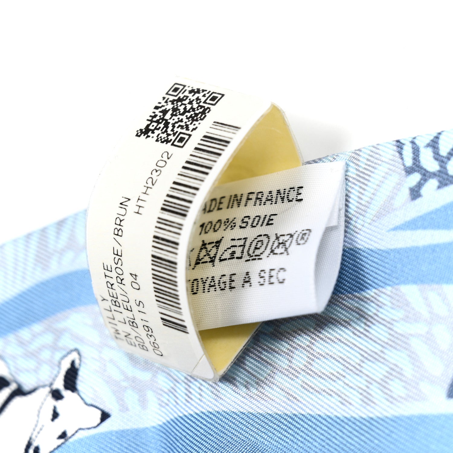 Hermes Silk En Liberte Twilly Bleu Rose Brun 4 of 4