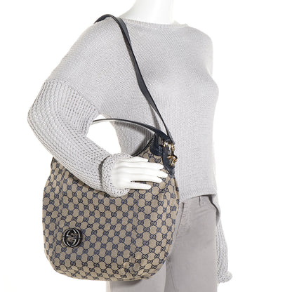 Gucci Monogram GG Brick Lane Hobo Navy 2 of 7