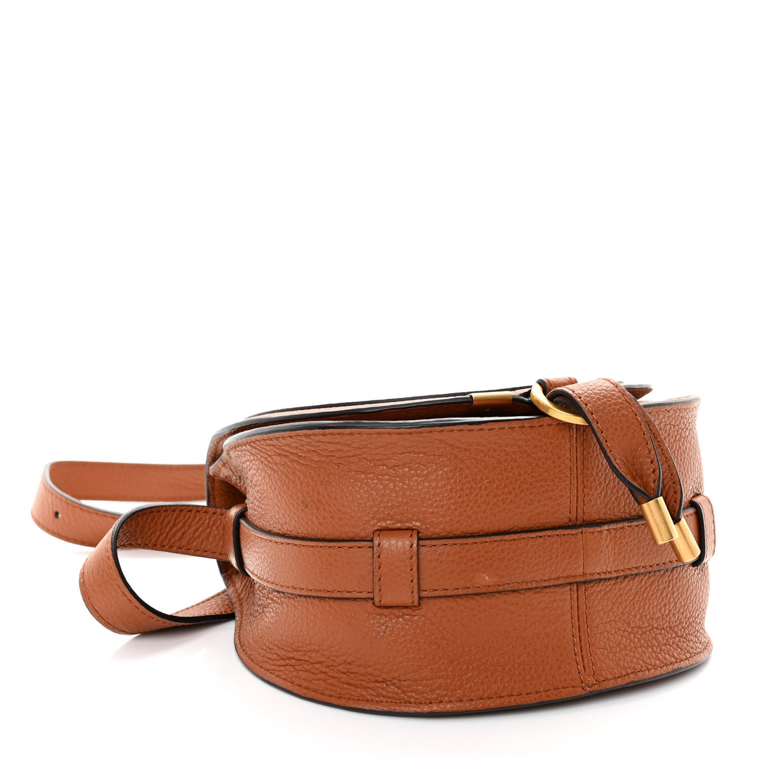 Chloe Grained Calfskin Small Marcie Saddle Bag Tan 4 of 9