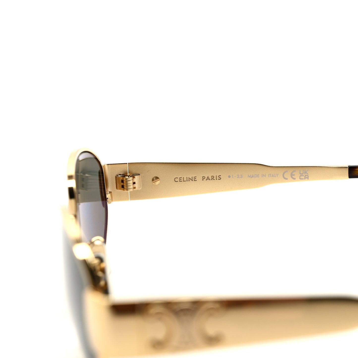 Metal Triomphe 01 Sunglasses CL40235U Gold Green
