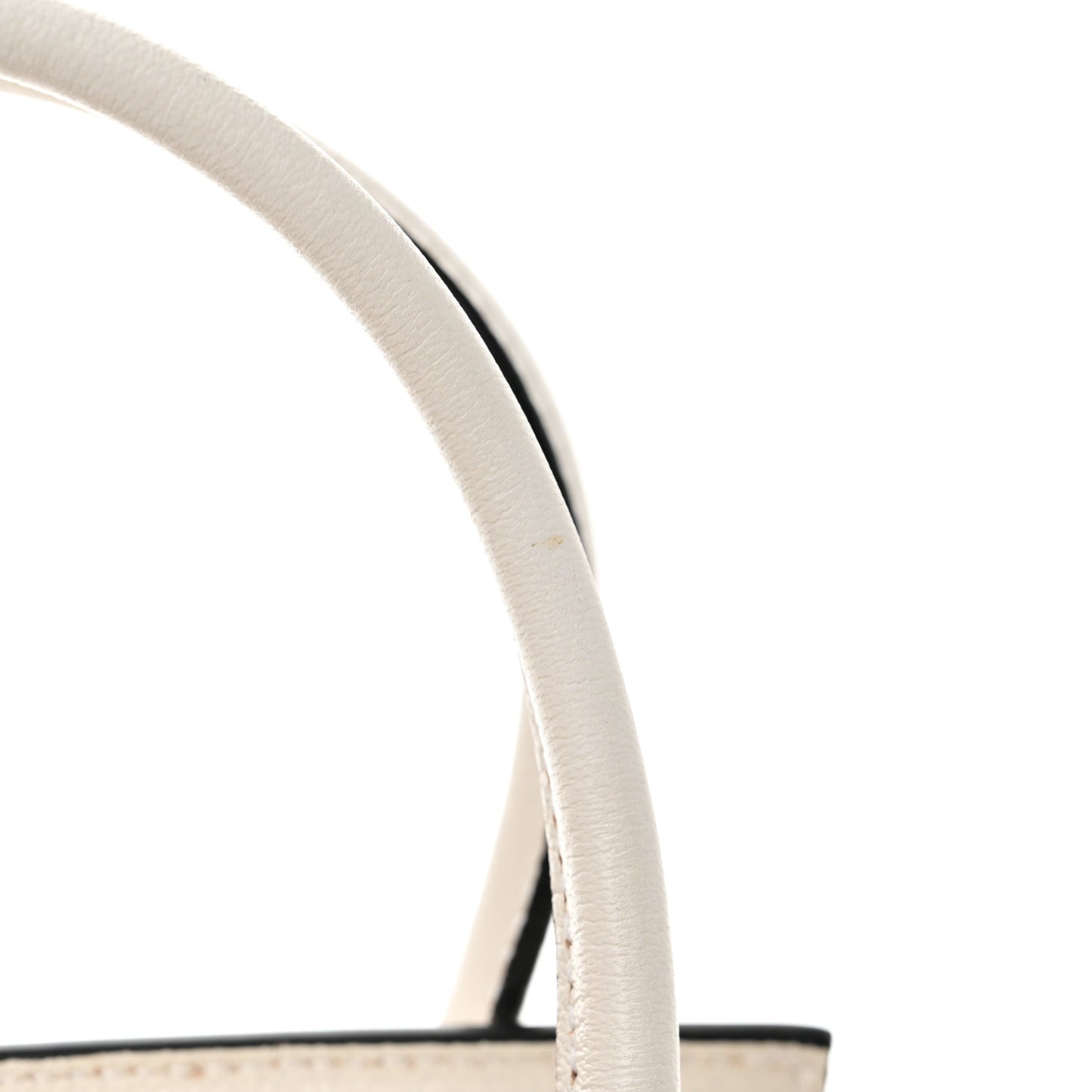 Goatskin Madras Fiocco Small Bow Top Handle Tote White