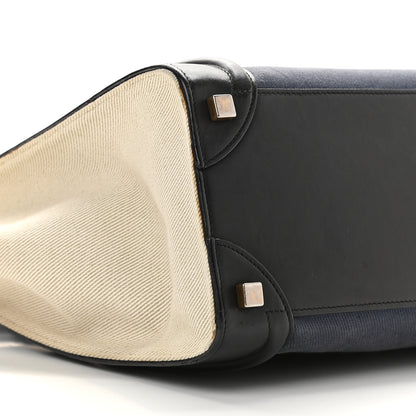 Celine Canvas Smooth Calfskin Micro Tri-Color Luggage Ink 7 of 13